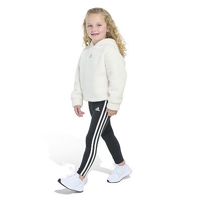 Girls 4-6 adidas Faux Sherpa Hoodie Leggings Set