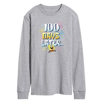 Men's SpongeBob SquarePants 100 Days Long Sleeve Graphic Tee