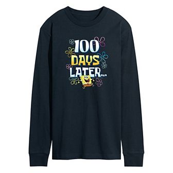 Men's SpongeBob SquarePants 100 Days Long Sleeve Graphic Tee