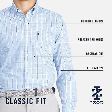 Men's IZOD Performance Comfort Long Sleeve Button Down Shirt