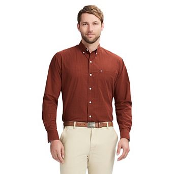 Men's IZOD Performance Comfort Long Sleeve Button Down Woven Shirt