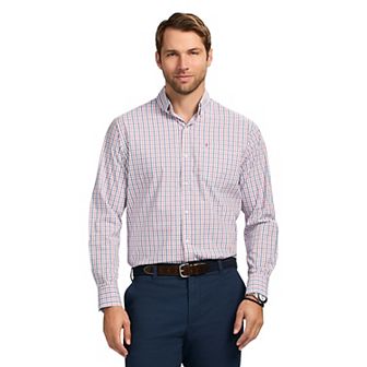 Men's IZOD Performance Comfort Long Sleeve Button Down Woven Shirt