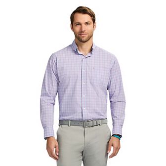 Men's IZOD Performance Comfort Long Sleeve Button Down Woven Shirt