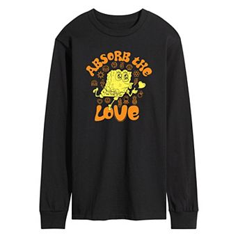 Men's SpongeBob SquarePants Absorb The Love Long Sleeve Graphic Tee