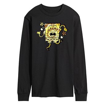 Men's SpongeBob SquarePants Tie Dye SpongeBob Long Sleeve Graphic Tee