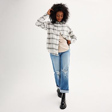 Juniors' SO® Oversized Shirt