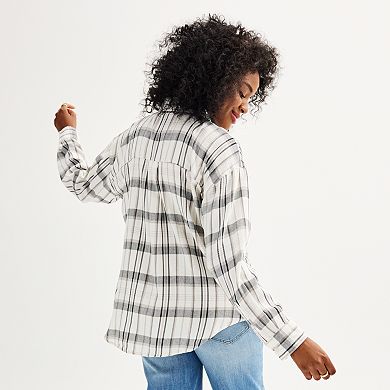 Juniors' SO® Oversized Shirt
