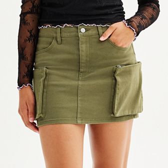 Juniors' Tinseltown Denim Cargo Mini Skirt