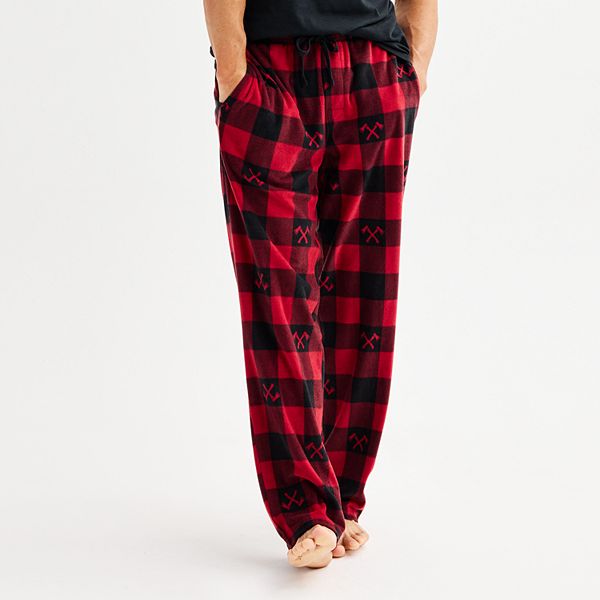 Men's Sonoma Goods For Life® Microfleece Pajama Pants - Axe Buff Red (S)