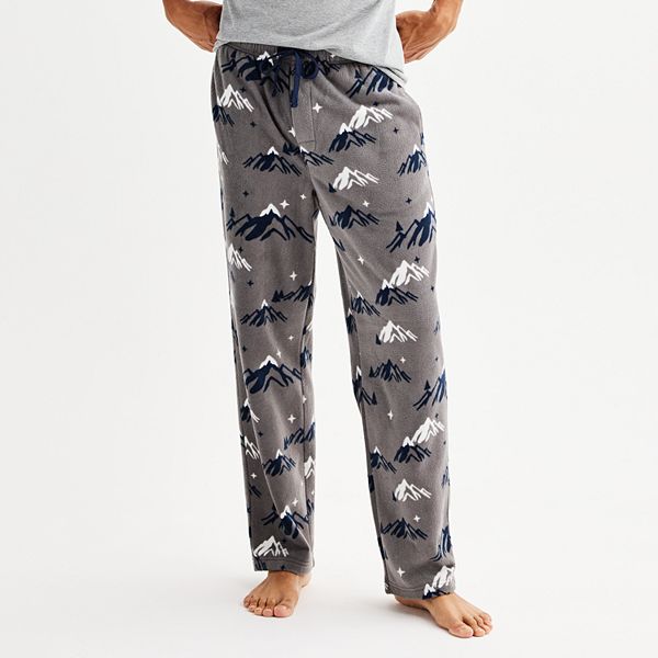 Men's Sonoma Goods For Life® Microfleece Pajama Pants - Snow Mountain Gray (S)