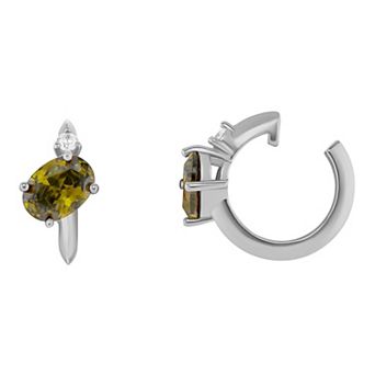 PRIMROSE Sterling Silver Cubic Zirconia Birthstone Ear Cuff