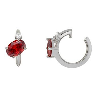 PRIMROSE Sterling Silver Cubic Zirconia Birthstone Ear Cuff