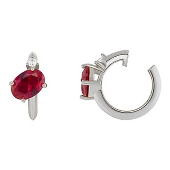 PRIMROSE Sterling Silver Cubic Zirconia Birthstone Ear Cuff