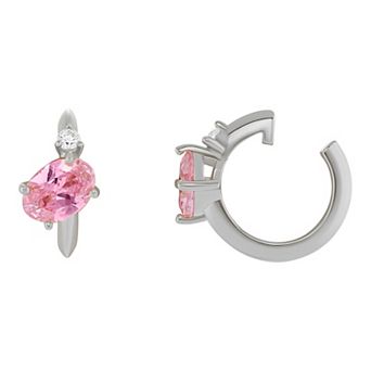 PRIMROSE Sterling Silver Cubic Zirconia Birthstone Ear Cuff