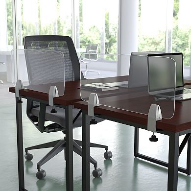 Emma and Oliver Clear Acrylic Desk Partition (Hardware Included)
