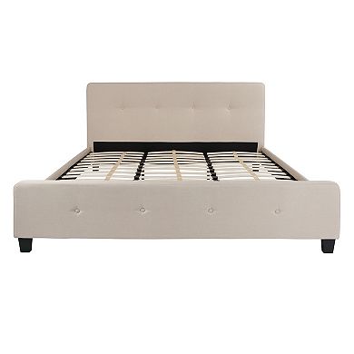 Emma and Oliver Tufted Platform Bed with 10 Inch Pocket Spring Mattress