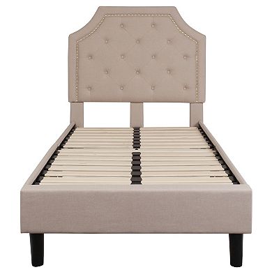 Emma and Oliver Tufted Platform Bed with 10 Inch Pocket Spring Mattress