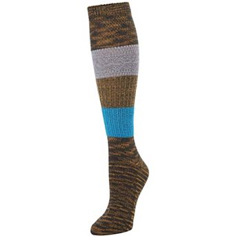 Marled Combo Pattern Knee High Socks