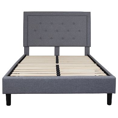 Emma and Oliver Tufted Platform Bed with 10in. Pocket Spring Mattress