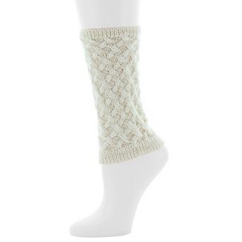 Natori Entwined Lattice Wool-Blend Boot Toppers