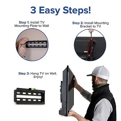 Emma and Oliver Full Motion TV Wall Mount-32"-55", 40"-84" TV-Built in Level-Quick Release Cords