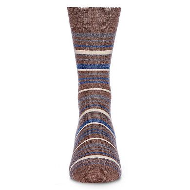 Men's Slick Stripes Luxuriously Soft Cashmere Blend Crew Sock