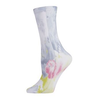Brushstroke Printed Abstract Breathable Crew Sock