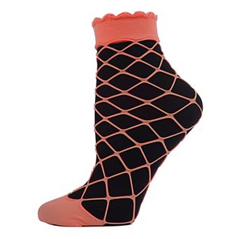 Maxi Fishnet Socks with Scalloped Cuffs