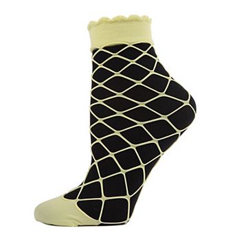 Maxi Fishnet Socks with Scalloped Cuffs