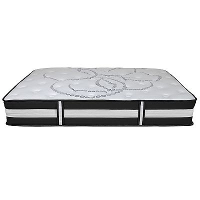Emma and Oliver Complete Bed Set - Metal Platform Frame, Hybrid