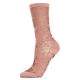 Natori Floral Fields Women's Sheer Crew Socks