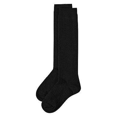Natori Medallion Knit Wool Blend Knee Socks