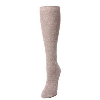 Natori Medallion Knit Wool Blend Knee Socks