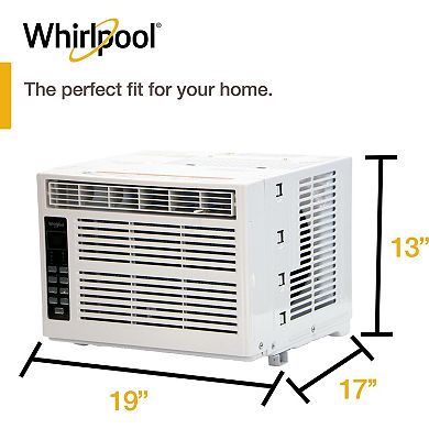 Whirlpool 6,000 BTU 115V Window-Mounted Air Conditioner with Remote Control