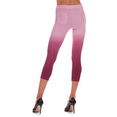 Raspberry Chino Capri Leggings