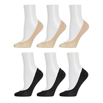 No-Show Microfiber Shoe Liners 6-Pack