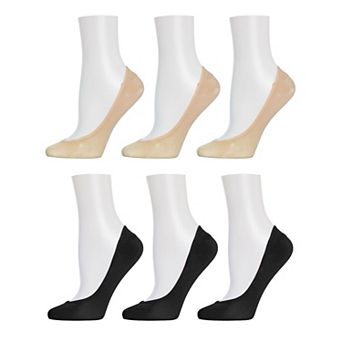 No-Show Microfiber Shoe Liners 6-Pack