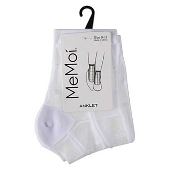 Cheery Checker Sheer See-Through Ankle Socks