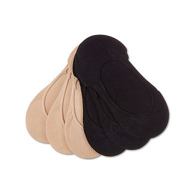 6 Pairs Women's Barely There Micro Liner No-show Socks