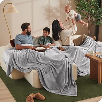 Bare Home Giant Oversized 10' X 10' Microplush Fleece Blanket