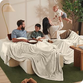 Bare Home Giant Oversized 10' X 10' Microplush Fleece Blanket