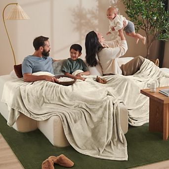 Bare Home Giant Oversized 10' X 10' Microplush Fleece Blanket