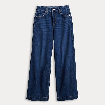 Petite Sonoma Goods For Life Premium High Rise Wide Leg Jeans