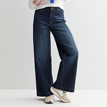Petite Sonoma Goods For Life® Premium High Rise Wide Leg Jeans
