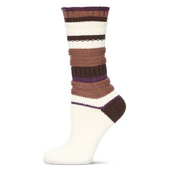Band Tint Chunky Knit Striped Boot Socks