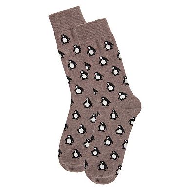 Men's Penguins Luxuriously Soft Cashmere Crew Sock