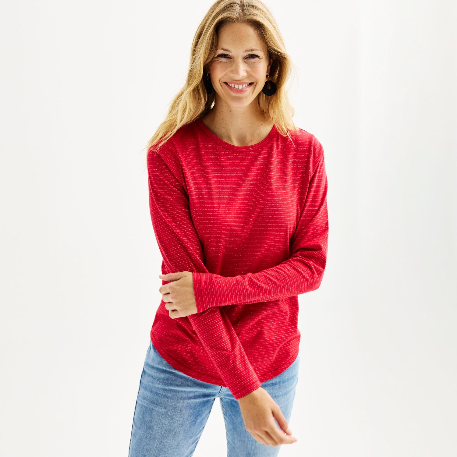 kohl's sonoma everyday tee long sleeve