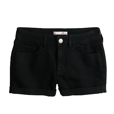 Juniors' SO® Low-Rise Jean Shortie Shorts