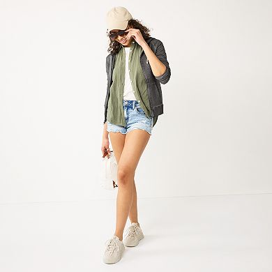 Juniors' SO® Low-Rise Jean Shortie Shorts