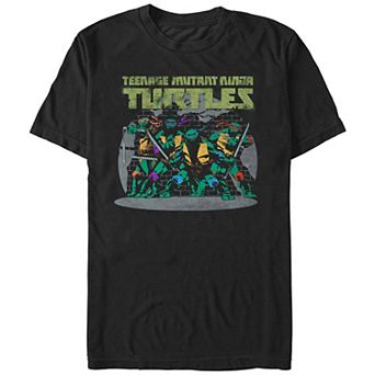 Men's Teenage Mutant Ninja Turtles Against The Wall Poster Graphic Tee